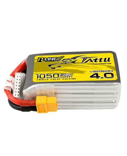 Аккумулятор Tattu R-Line V4.0 1050мАч 130C 6S LiPo (XT60), изображение 2 Аккумулятор Tattu R-Line V4.0 1050мАч 130C 6S LiPo (XT60), изображение 2