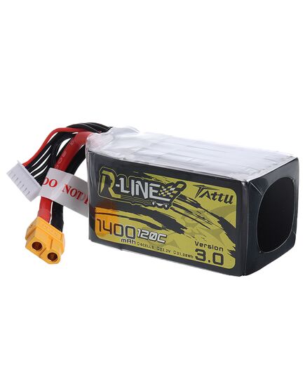 Аккумулятор Tattu R-Line V3.0 1400мАч 6S 120C LiPo (XT60), изображение 2 Аккумулятор Tattu R-Line V3.0 1400мАч 6S 120C LiPo (XT60), изображение 2