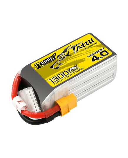 Аккумулятор Tattu R-Line V4.0 1300мАч 6S 130C LiPo (XT60), изображение 3 Аккумулятор Tattu R-Line V4.0 1300мАч 6S 130C LiPo (XT60), изображение 3