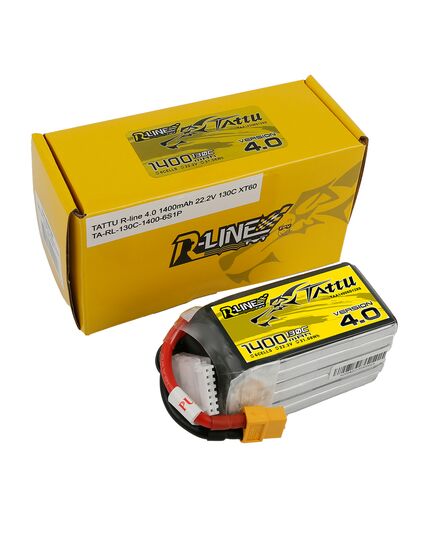 Аккумулятор Tattu R-Line V4.0 1400мАч 6S 130C LiPo (XT60), изображение 4 Аккумулятор Tattu R-Line V4.0 1400мАч 6S 130C LiPo (XT60), изображение 4