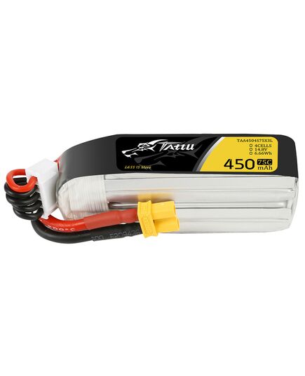 Аккумулятор Tattu 450мАч 4S 75C LiPo (Удлинённый) (XT30)