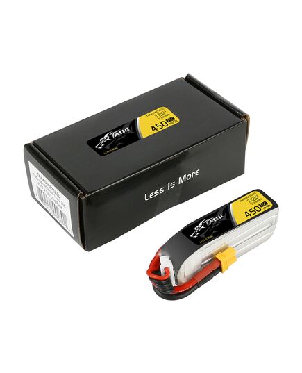Аккумулятор Tattu 450мАч 4S 75C LiPo (Удлинённый) (XT30), изображение 5 Аккумулятор Tattu 450мАч 4S 75C LiPo (Удлинённый) (XT30), изображение 5
