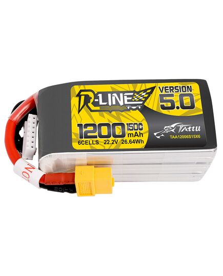 Аккумулятор Tattu R-Line V5.0 1200мАч 6S 150C LiPo (XT60)