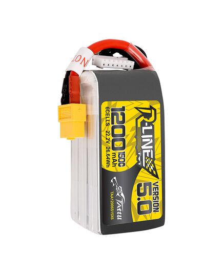 Аккумулятор Tattu R-Line V5.0 1200мАч 6S 150C LiPo (XT60), изображение 4 Аккумулятор Tattu R-Line V5.0 1200мАч 6S 150C LiPo (XT60), изображение 4