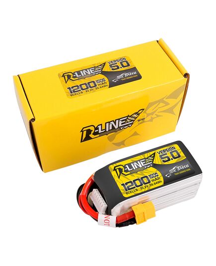 Аккумулятор Tattu R-Line V5.0 1200мАч 6S 150C LiPo (XT60), изображение 5 Аккумулятор Tattu R-Line V5.0 1200мАч 6S 150C LiPo (XT60), изображение 5