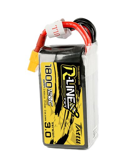 Аккумулятор Tattu R-Line V3.0 1800мАч 4S 120C LiPo (XT60), изображение 2 Аккумулятор Tattu R-Line V3.0 1800мАч 4S 120C LiPo (XT60), изображение 2