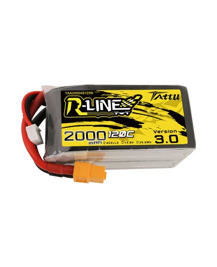 Аккумулятор Tattu R-Line V3.0 2000мАч 4S 120C LiPo (XT60), изображение 3 Аккумулятор Tattu R-Line V3.0 2000мАч 4S 120C LiPo (XT60), изображение 3