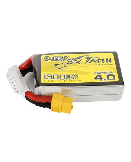 Аккумулятор Tattu R-Line V4.0 1300мАч 4S 130C LiPo (XT60), изображение 3 Аккумулятор Tattu R-Line V4.0 1300мАч 4S 130C LiPo (XT60), изображение 3