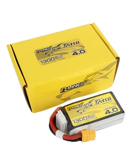 Аккумулятор Tattu R-Line V4.0 1300мАч 4S 130C LiPo (XT60), изображение 4 Аккумулятор Tattu R-Line V4.0 1300мАч 4S 130C LiPo (XT60), изображение 4