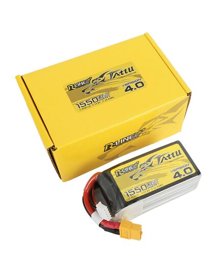 Аккумулятор Tattu R-Line V4.0 1550мАч 4S 130C LiPo (XT60), изображение 4 Аккумулятор Tattu R-Line V4.0 1550мАч 4S 130C LiPo (XT60), изображение 4