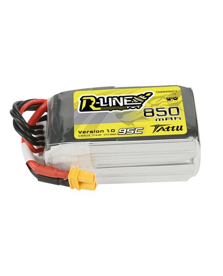 Аккумулятор Tattu R-Line V1.0 850мАч 4S 95C LiPo (XT30), изображение 3 Аккумулятор Tattu R-Line V1.0 850мАч 4S 95C LiPo (XT30), изображение 3